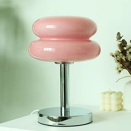 Lampe de Chevet Gris et Rose