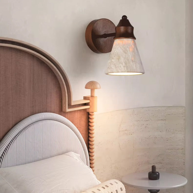 Lampe de Chevet en Bois Murale