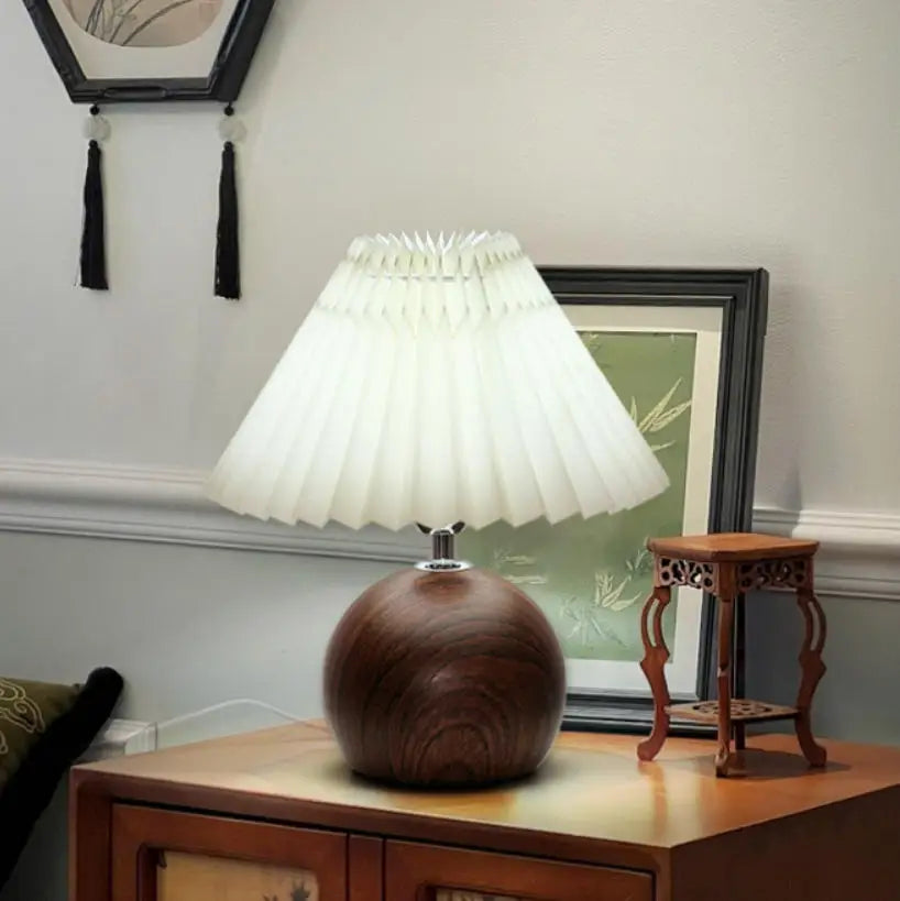 Lampe de Chevet Classique en Bois