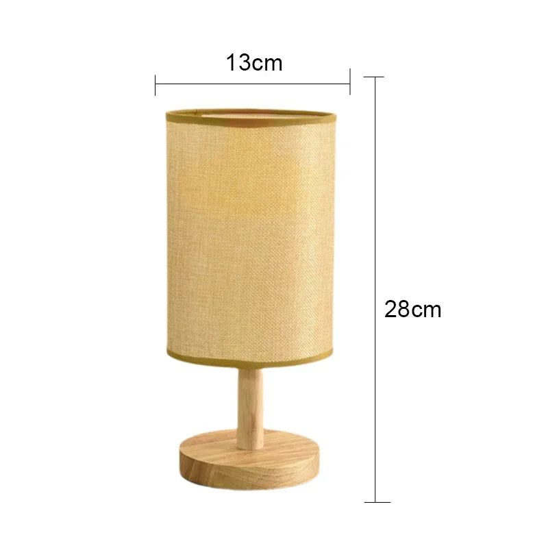 Lampe de Chevet Pied en Bois