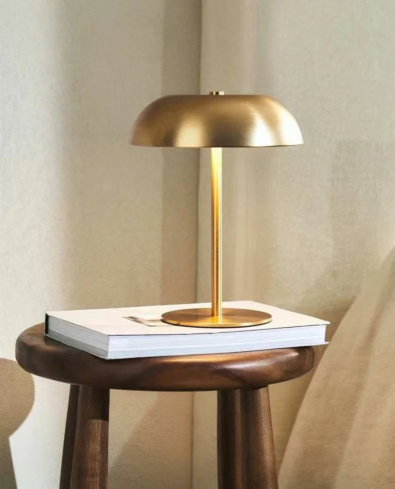 Lampe de Chevet Avec Abat Jour Doré
