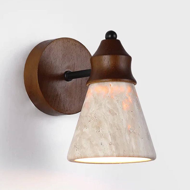 Lampe de Chevet en Bois Murale
