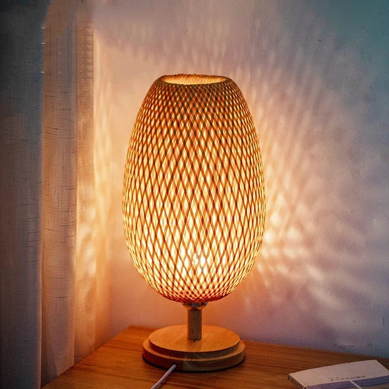 Auralys | Lampe en Bois et Rotin
