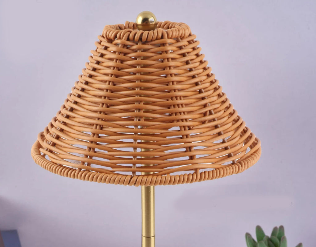 Lampe de Chevet Abat Jour Rotin