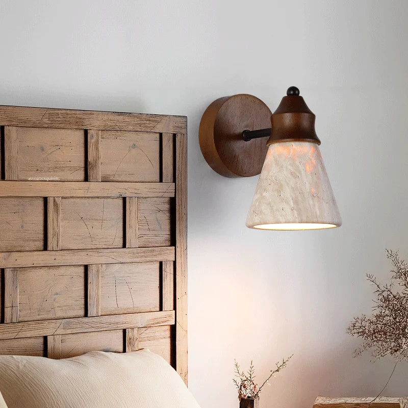 Lampe de Chevet en Bois Murale