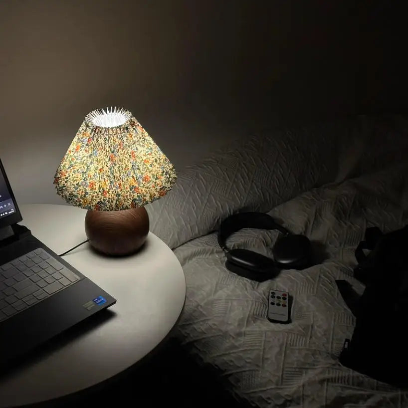 Lampe de Chevet en Bois Tourné