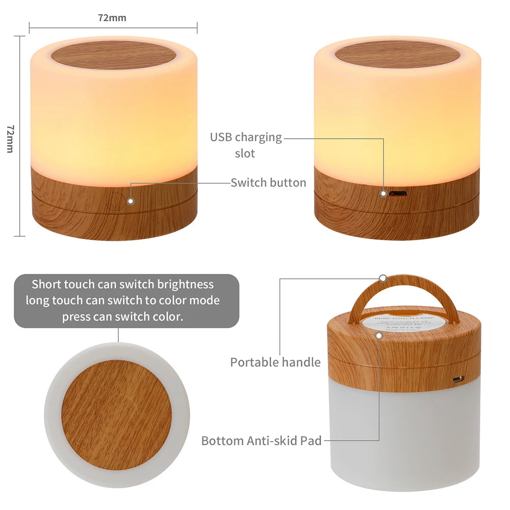 Lampe de Chevet LED Qui Change De Couleur