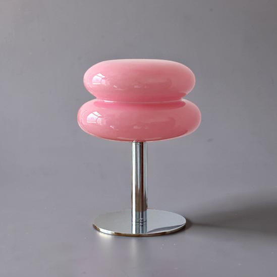 Lampe de Chevet Gris et Rose