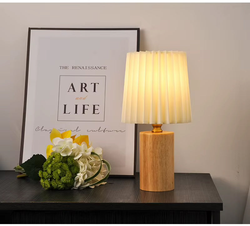 Lampe de Chevet en Bois Précieux Design Scandinave
