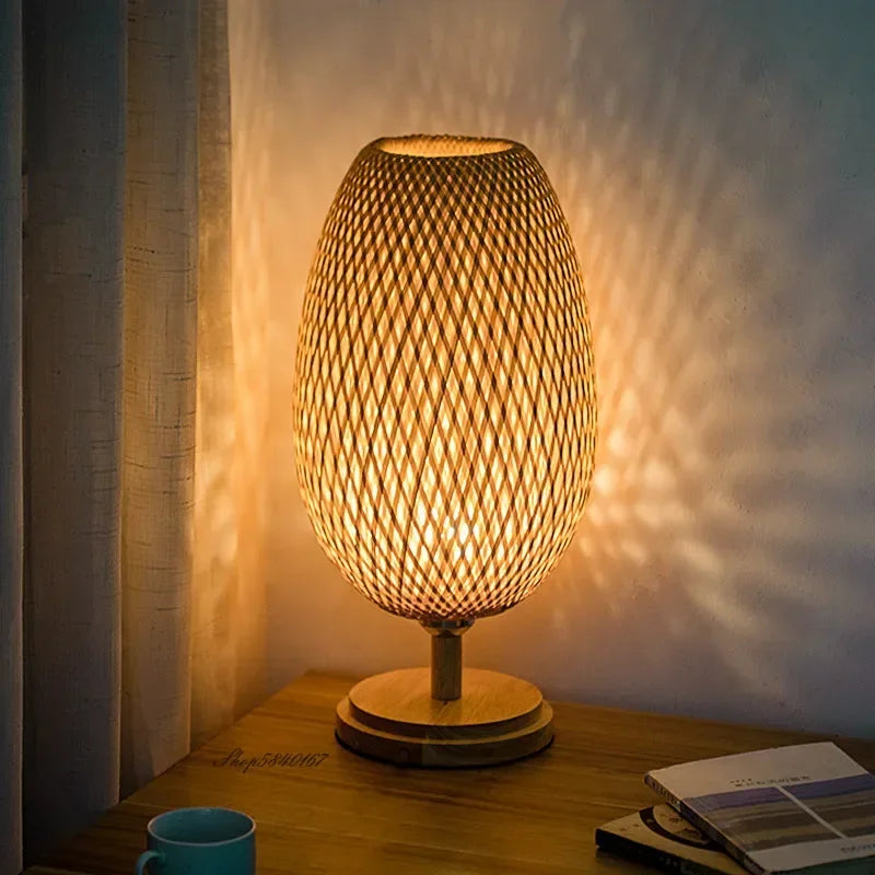 Auralys | Lampe en Bois et Rotin