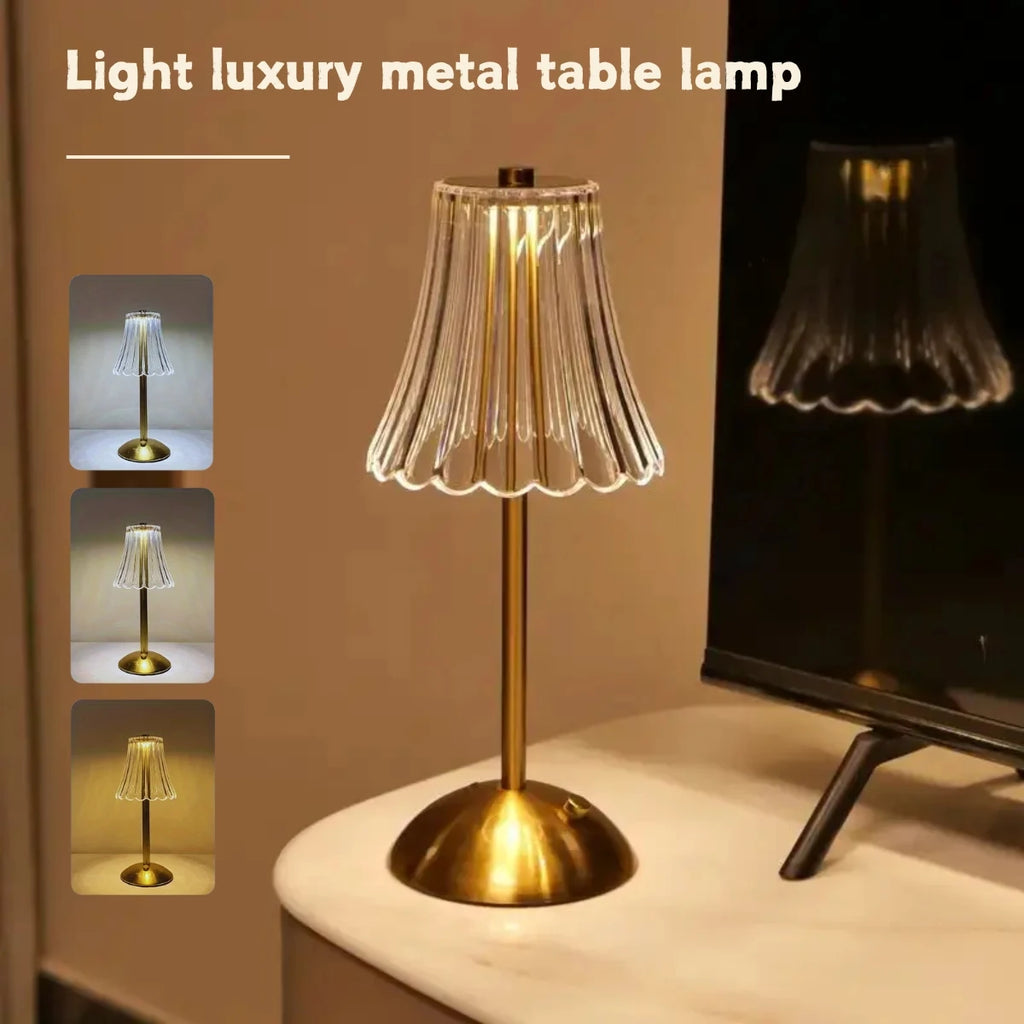 Lampe de Chevet Cristal Vintage
