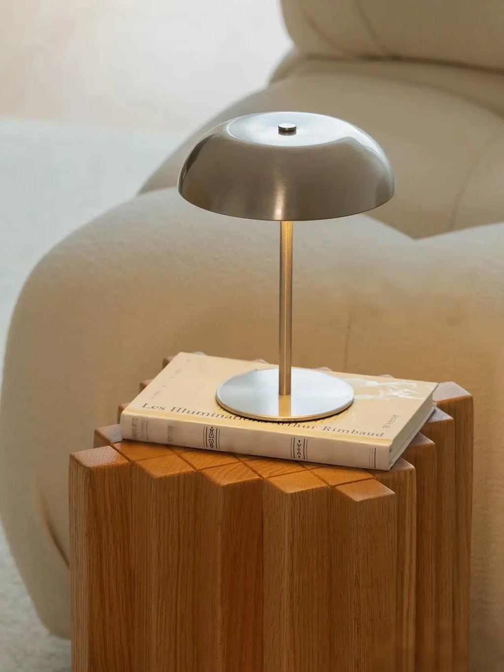 Lampe de Chevet Scandinave Abat Jour Gris