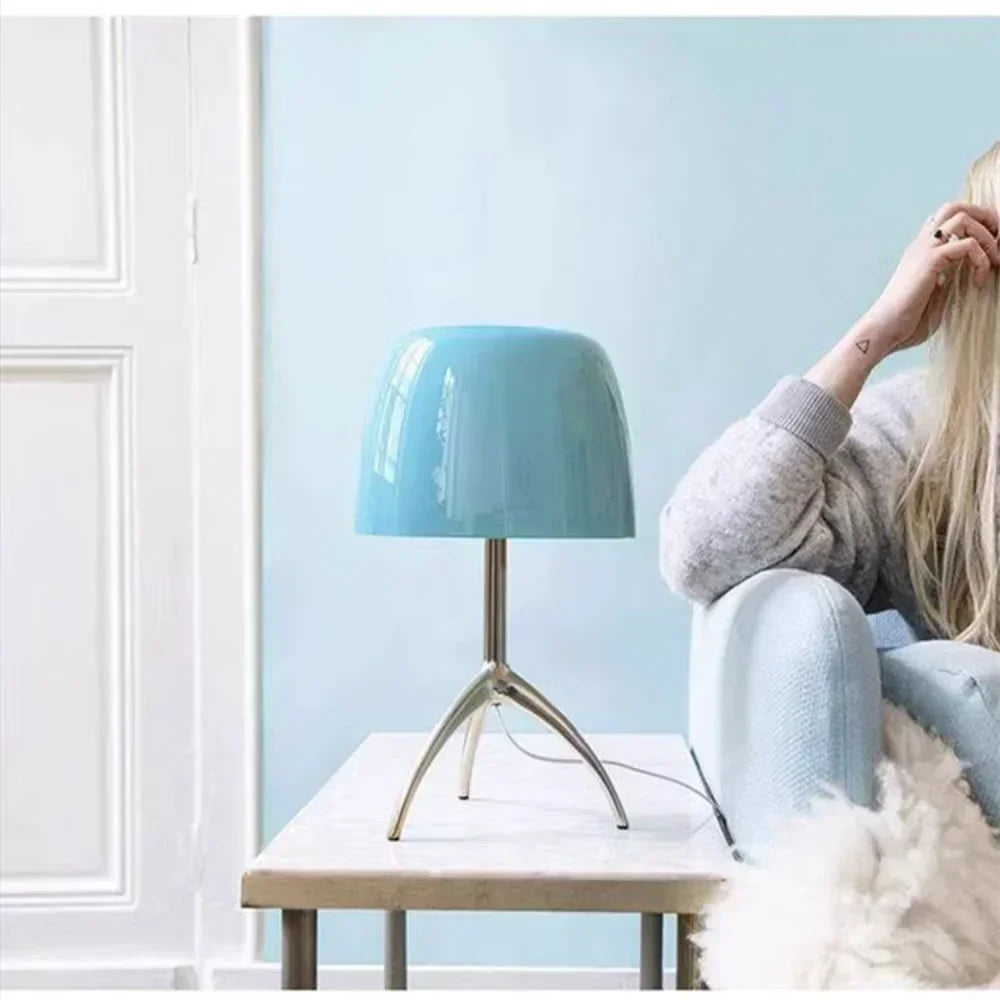 Lampe de Chevet Bleu et Gris