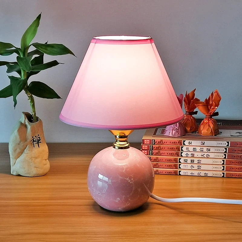 Cerlys - Rose | Lampe en Céramique