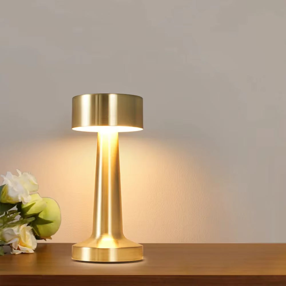 Lampe de Chevet Sur Pied Doré