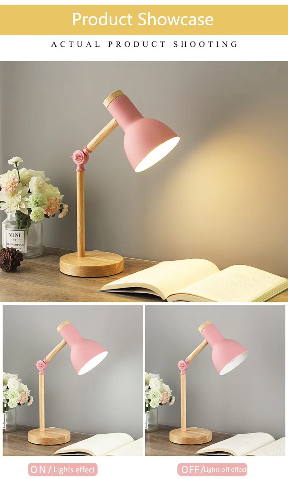 Lampe de Chevet Scandinave Rose