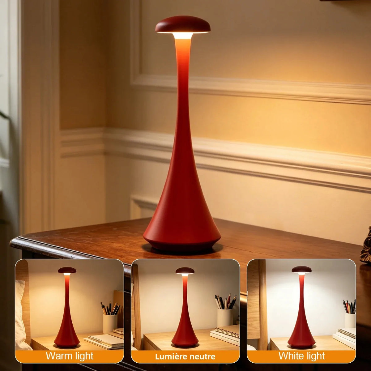 Lampe de Chevet Rouge Design