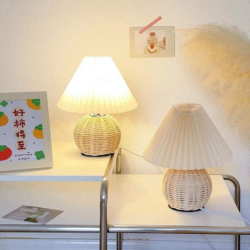 Clarys - Blanc | Lampe en Rotin