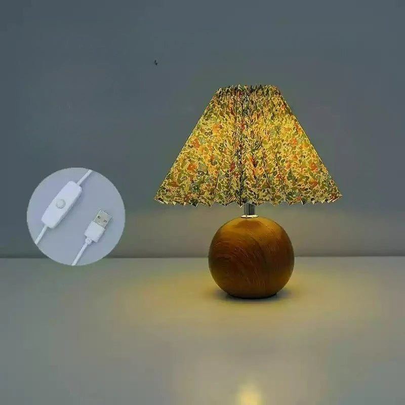 Lampe de Chevet en Bois Tourné