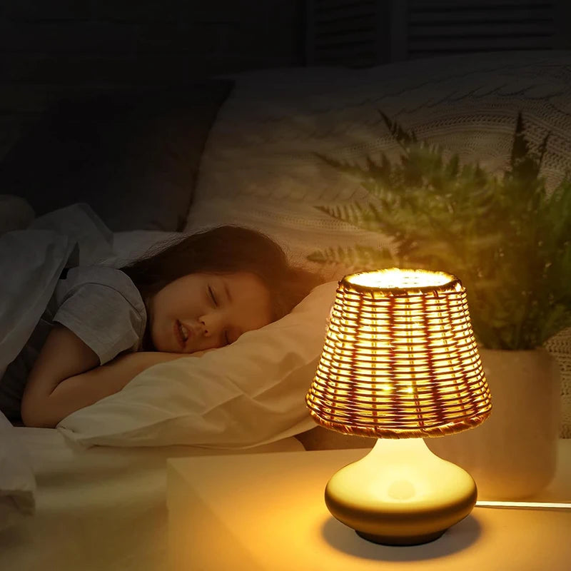 Noctys - Blanc | Lampe en Rotin