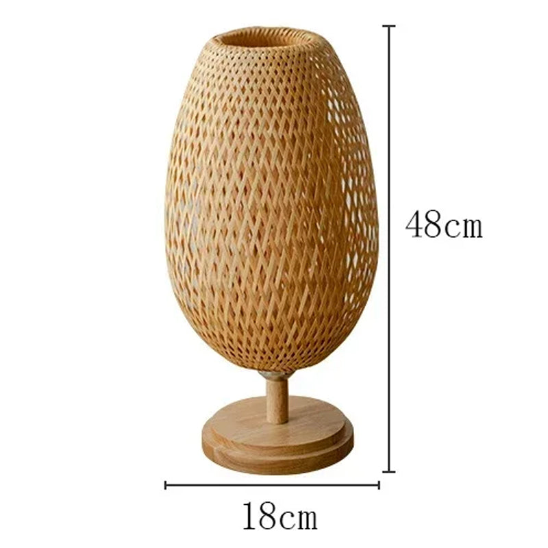 Auralys | Lampe en Bois et Rotin