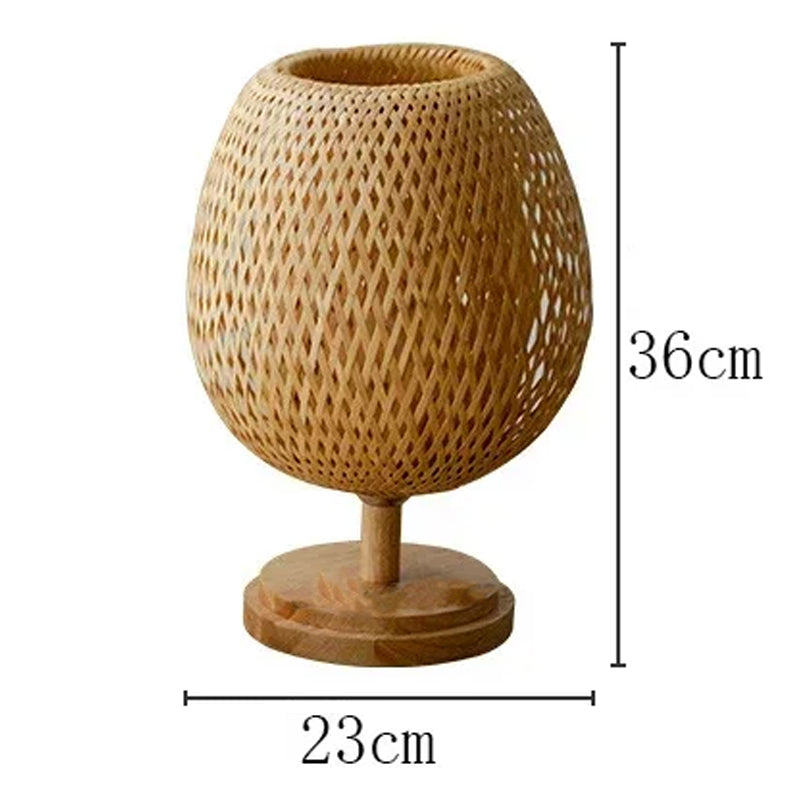 Ouralys | Lampe en Bois et Rotin