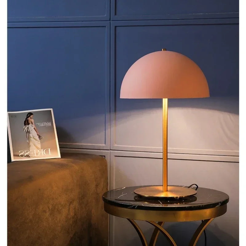 Lampe de Chevet Rose et Or