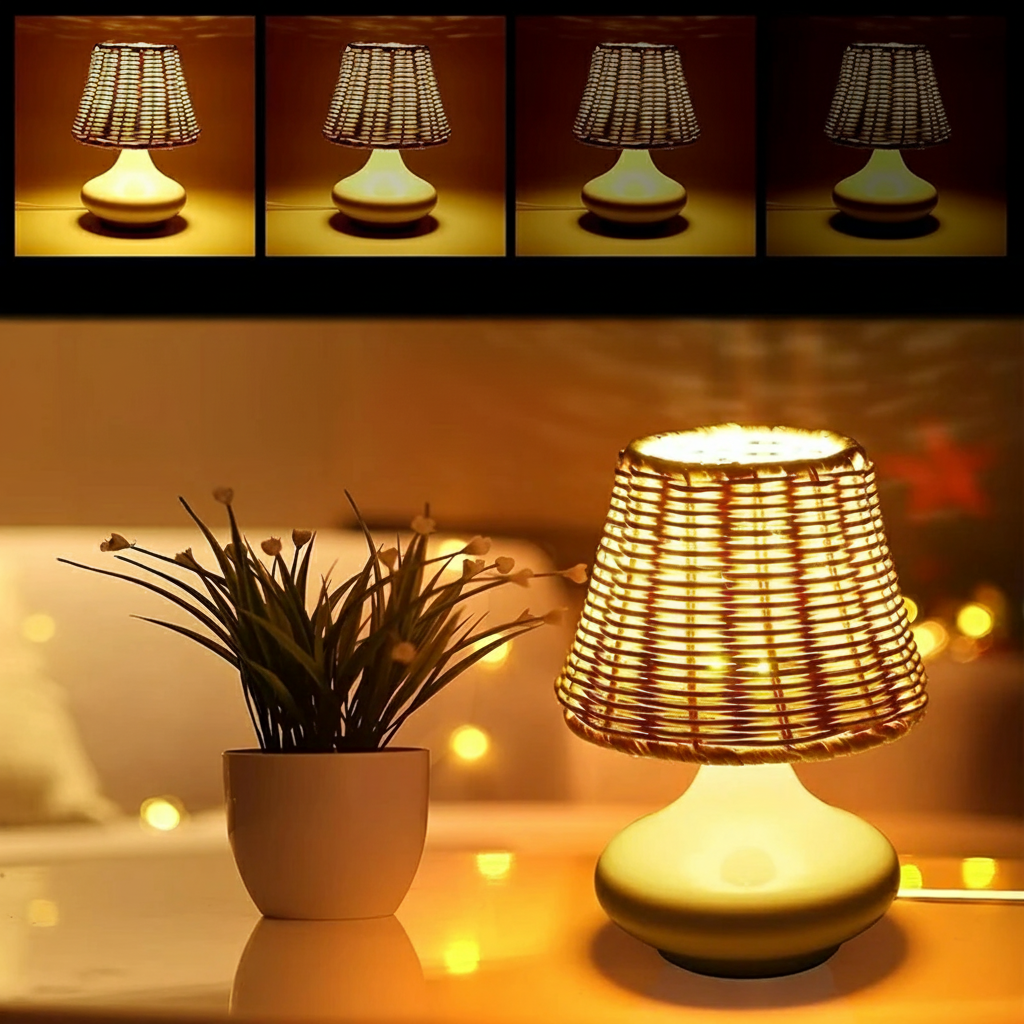 Noctys - Blanc | Lampe en Rotin