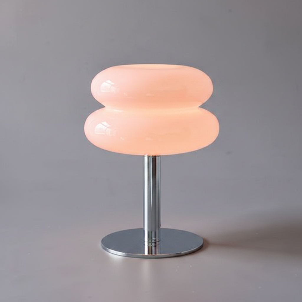 Lampe de Chevet Gris et Rose