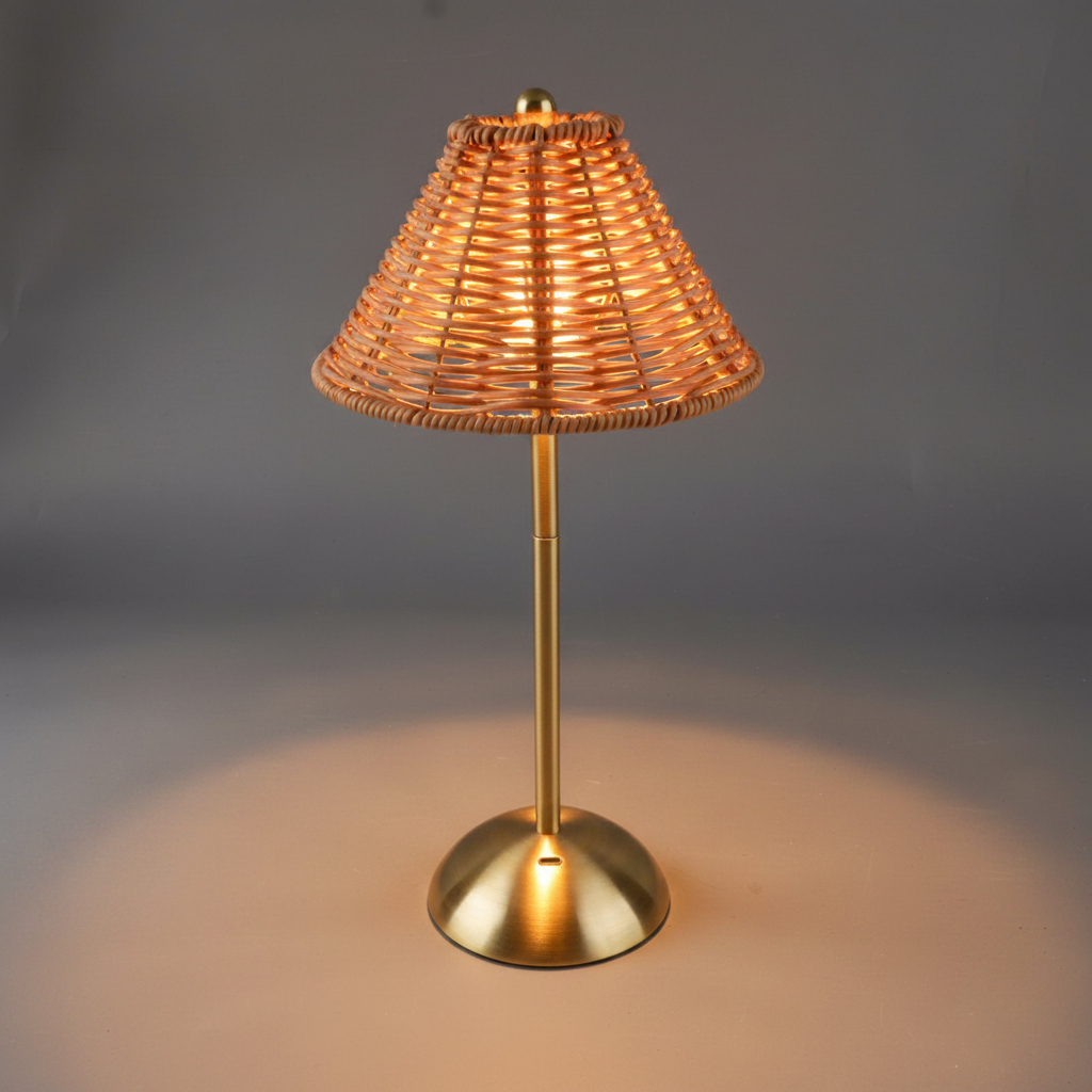 Lampe de Chevet Abat Jour Rotin