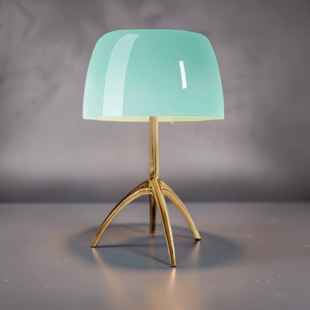 Lampe de Chevet Bleu Canard sur Pied