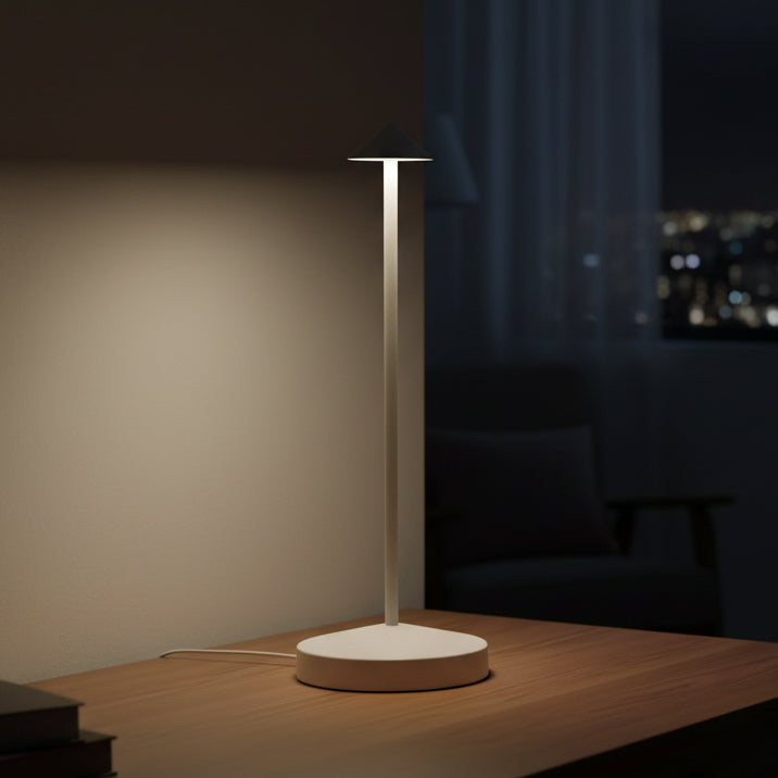 Lampe de Chevet Blanche Géométrique