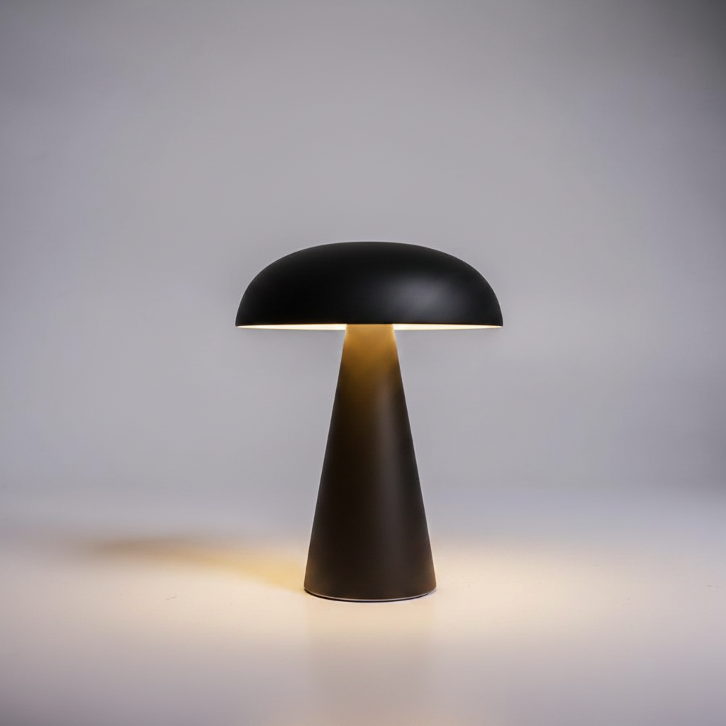 Humys - Noir | Lampe Champignon à LED
