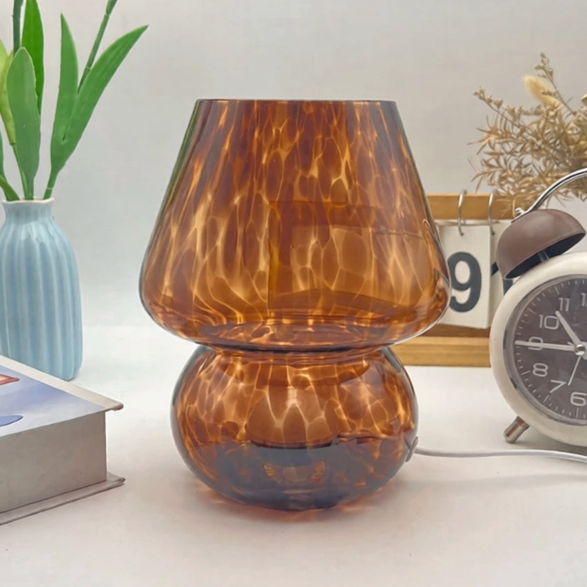 Lampe de Chevet en Verre Forme Champignon