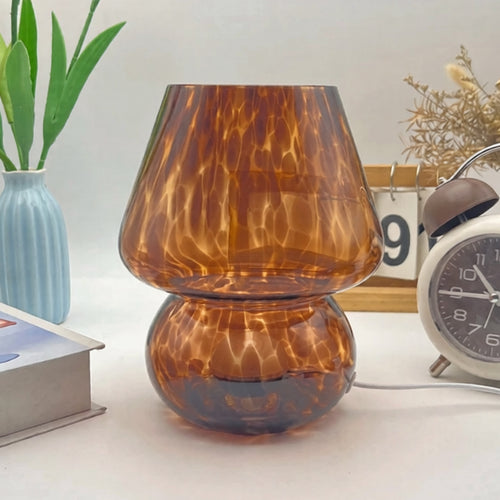 Lampe de Chevet en Verre Forme Champignon