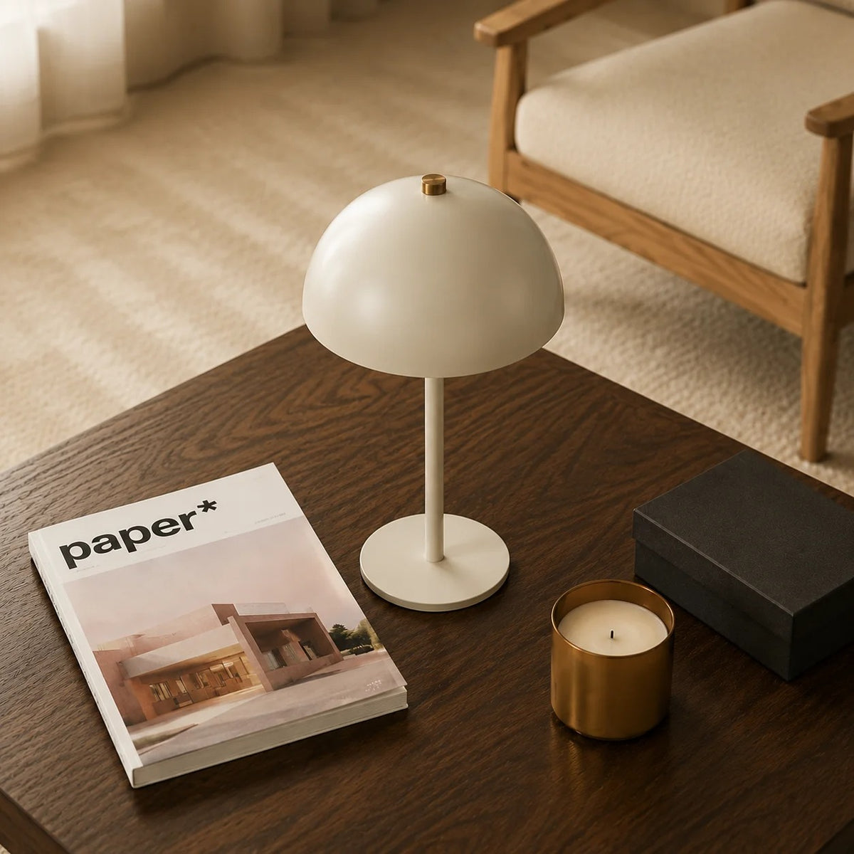Lampe de Chevet Gris Clair