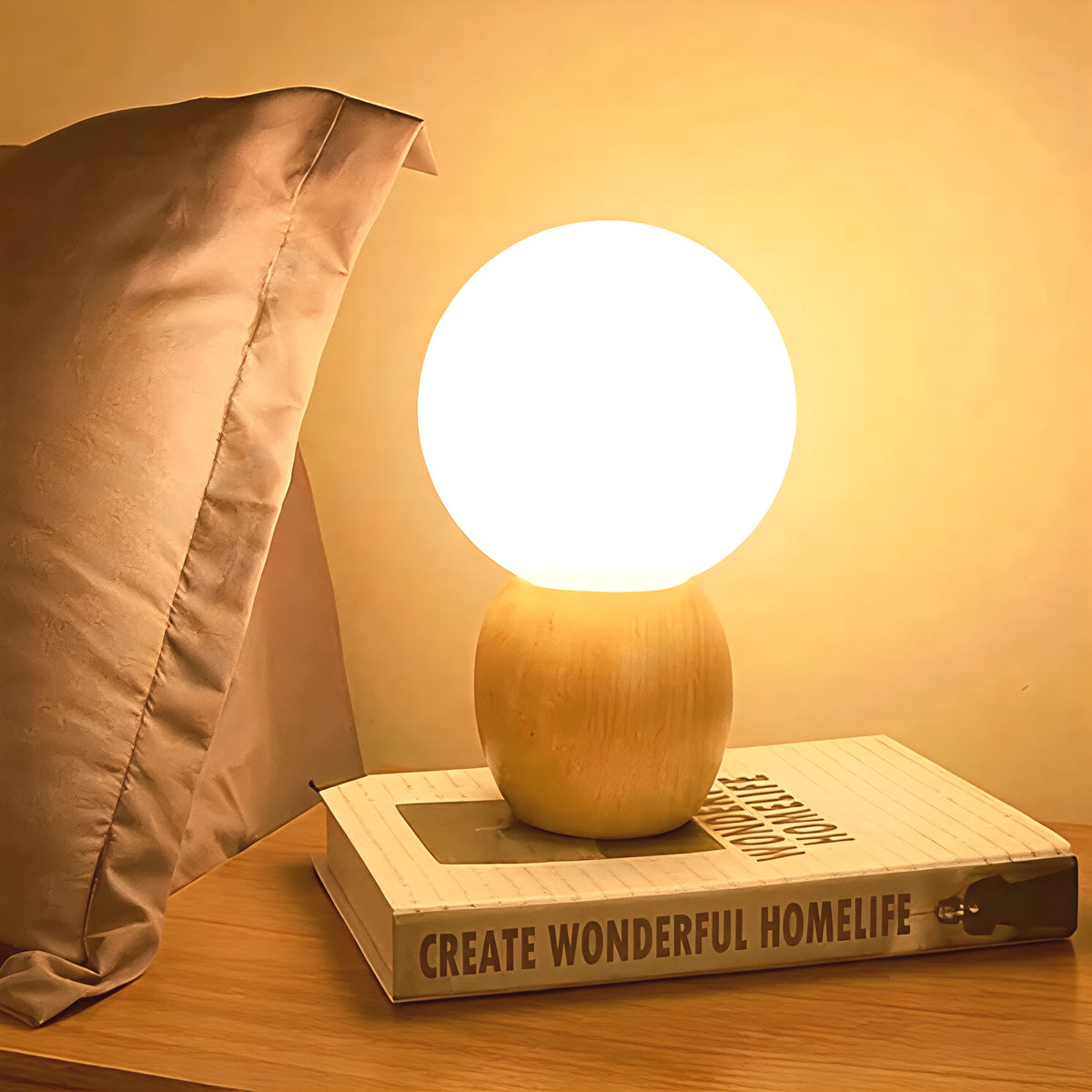 Lampe De Chevet Boule Blanche