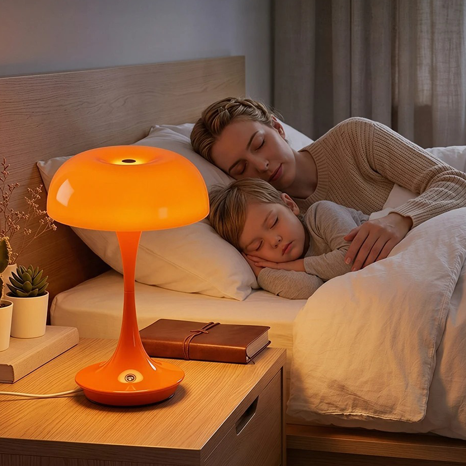 Lampe de Chevet Champignon Orange