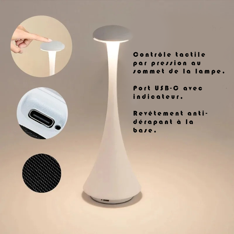 Lampe de Chevet Blanche Design LED