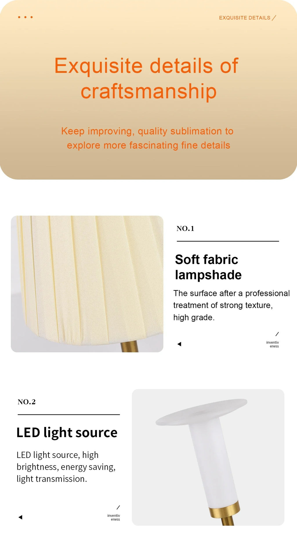 Lampe de Chevet Sans Fil Rechargeable