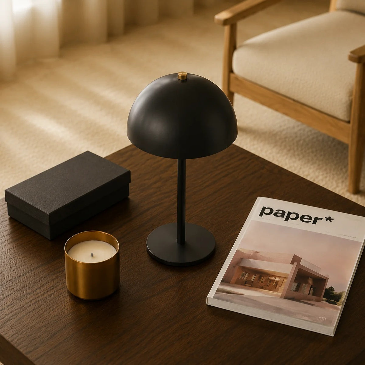 Lampe de Chevet Moderne Noire