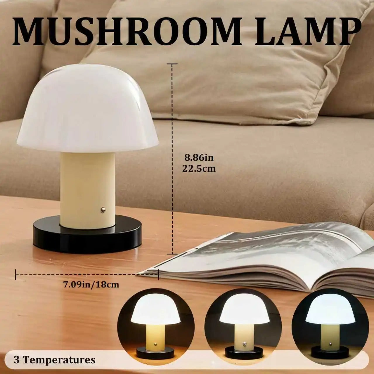 Lampe de Chevet Sans Fil Tactile