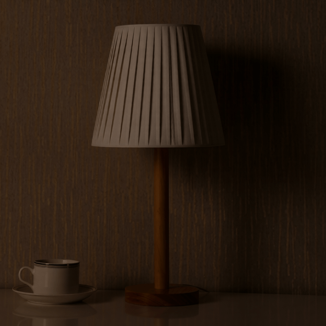 Lampe de Chevet Avec Pied en Bambou